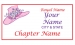 White Rectangle name Badge Artwork 19 Pink